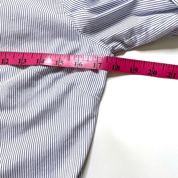 Banana Republic Blue and White Striped Riley Shirt Sz 4 - Picture 6 of 12